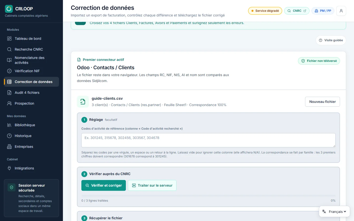 Lancez, corrigez et exportez