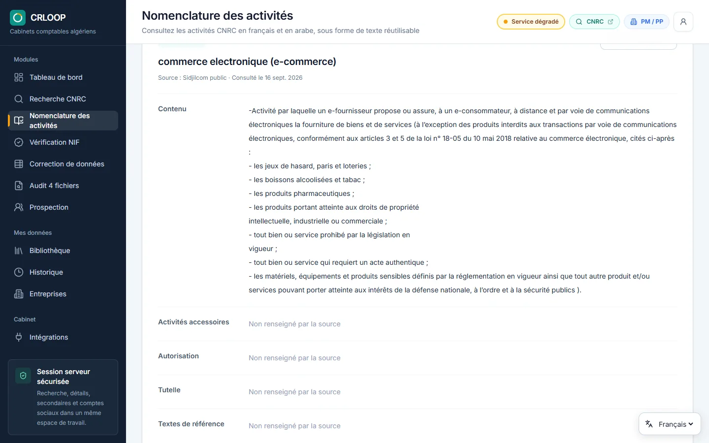 Consultez et exportez